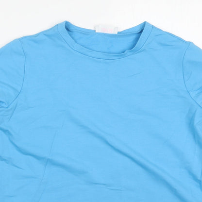 Savior Womens Blue  Cotton Pullover Sweatshirt Size S  Pullover