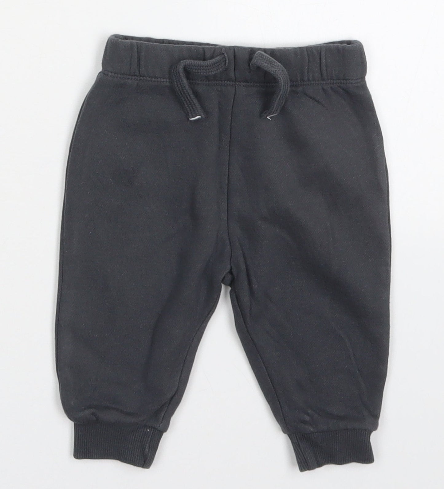 Tesco Boys Grey  Cotton Sweatpants Trousers Size 3-6 Months  Drawstring