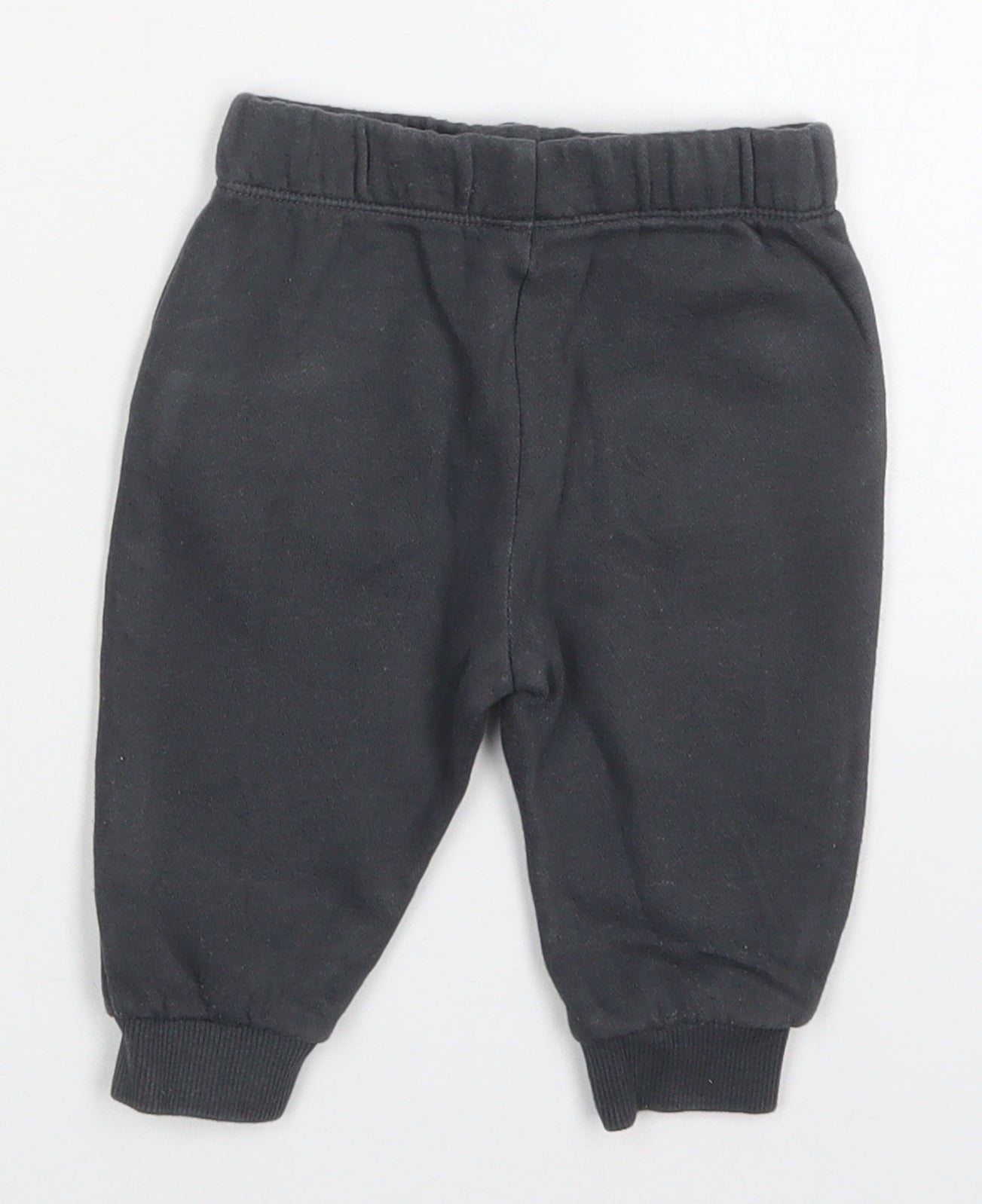 Tesco Boys Grey  Cotton Sweatpants Trousers Size 3-6 Months  Drawstring