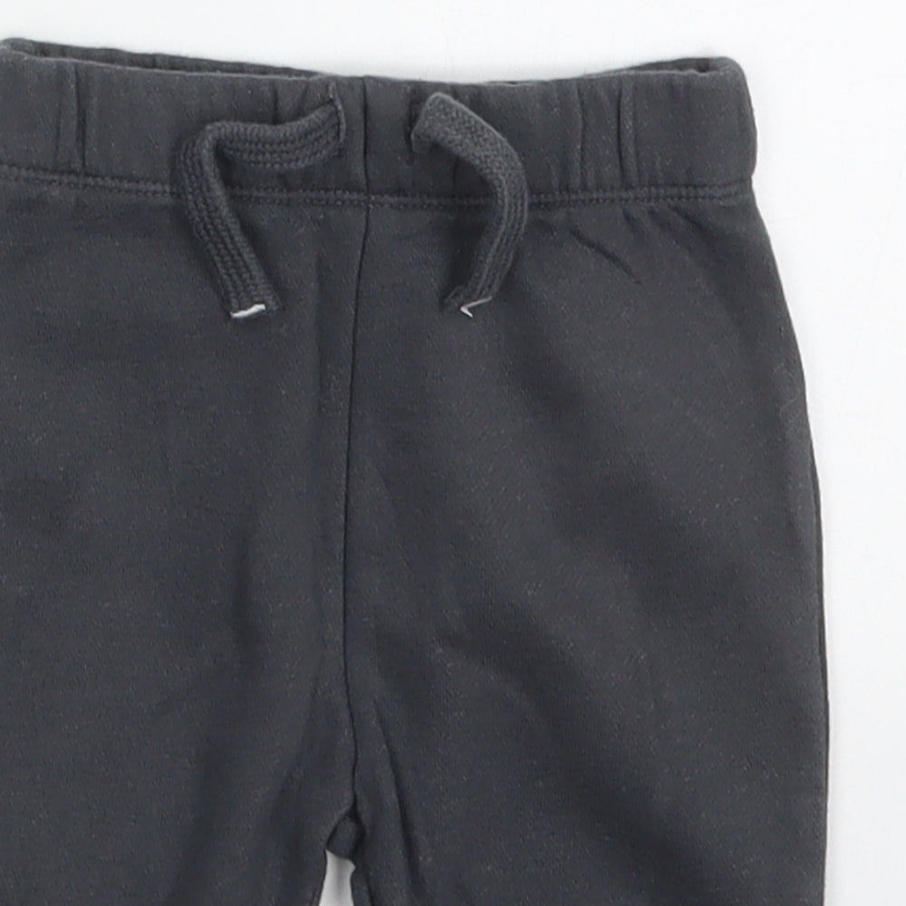 Tesco Boys Grey  Cotton Sweatpants Trousers Size 3-6 Months  Drawstring