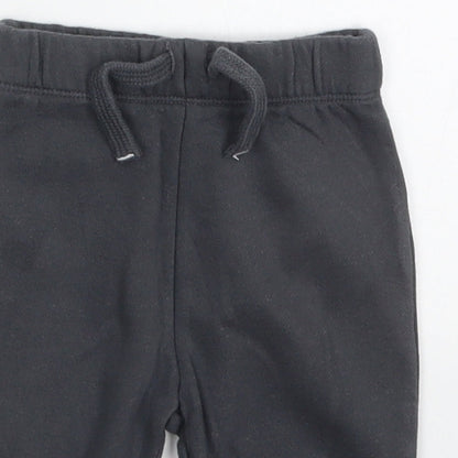 Tesco Boys Grey  Cotton Sweatpants Trousers Size 3-6 Months  Drawstring