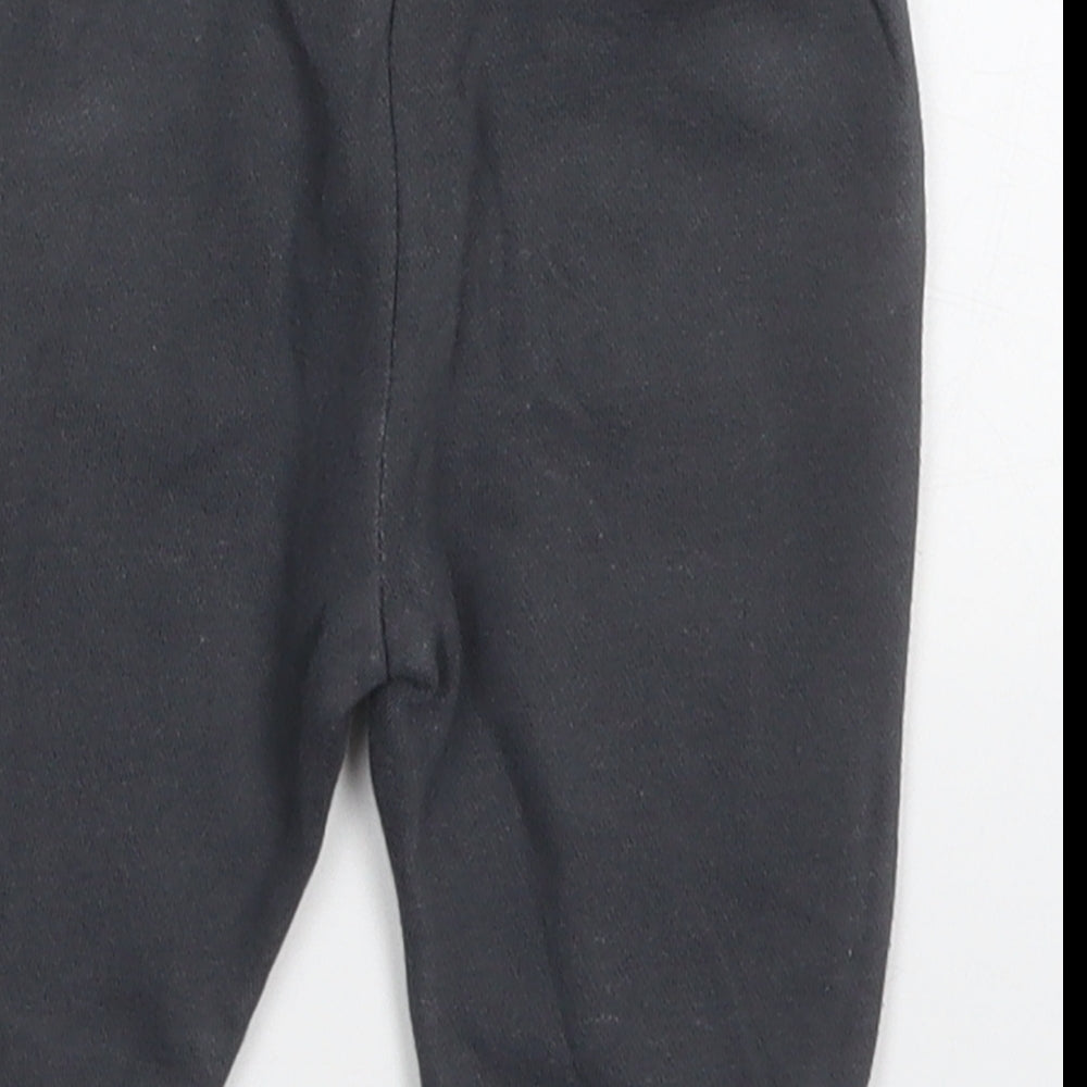 Tesco Boys Grey  Cotton Sweatpants Trousers Size 3-6 Months  Drawstring