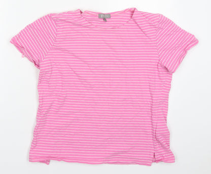 Womens UK Size S First Avenue Pink Basic T-Shirt