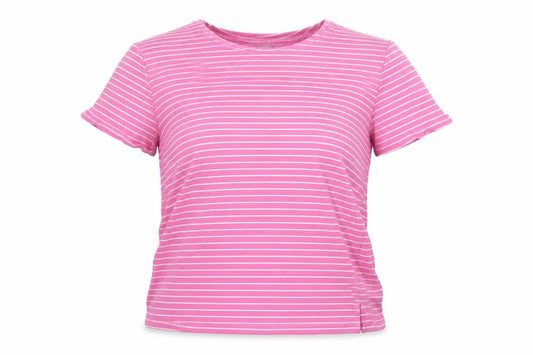 Womens UK Size S First Avenue Pink Basic T-Shirt