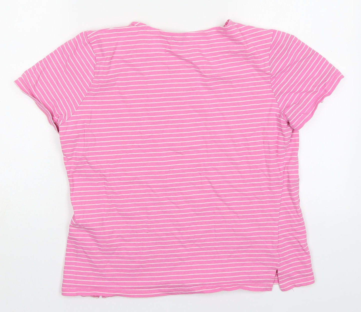 Womens UK Size S First Avenue Pink Basic T-Shirt