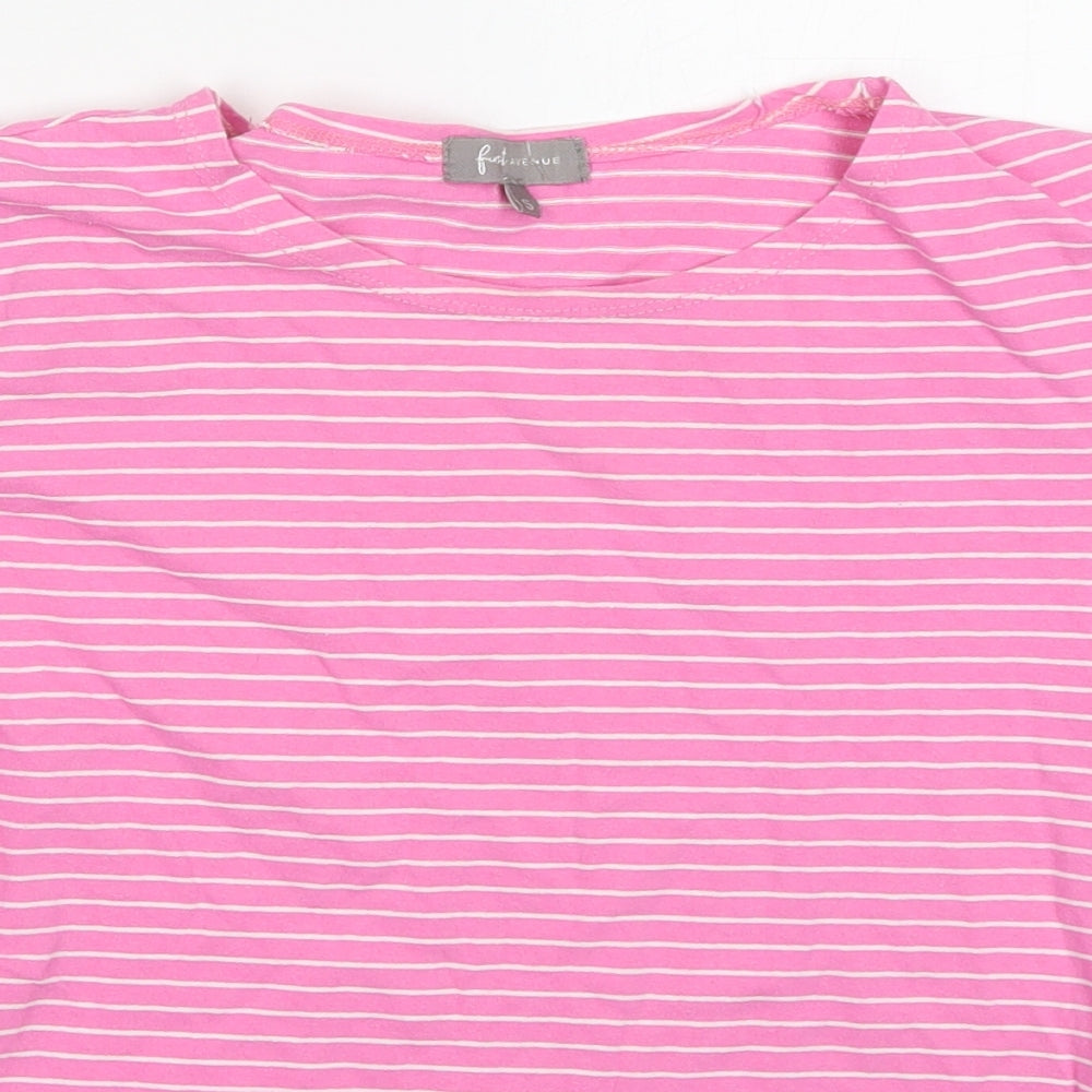 Womens UK Size S First Avenue Pink Basic T-Shirt