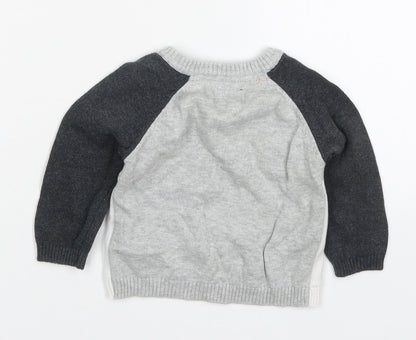 Early Days Baby Grey  Cotton Pullover Jumper Size 3-6 Months  Pullover - Panda