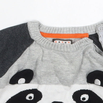 Early Days Baby Grey  Cotton Pullover Jumper Size 3-6 Months  Pullover - Panda