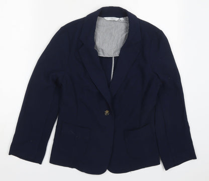 New Look Womens Blue  Polyester Jacket Blazer Size 10