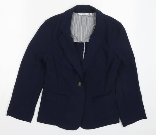 New Look Womens Blue  Polyester Jacket Blazer Size 10