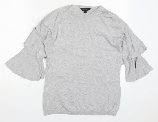 Womens UK Size 10 Dorothy Perkins Grey Pullover Jumper