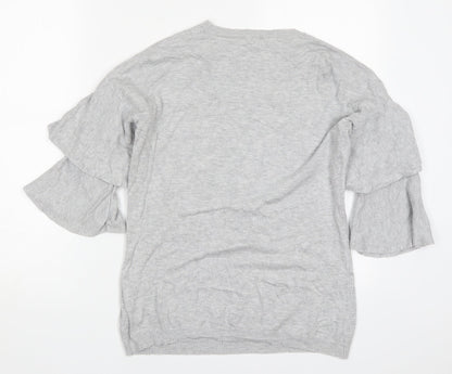 Womens UK Size 10 Dorothy Perkins Grey Pullover Jumper