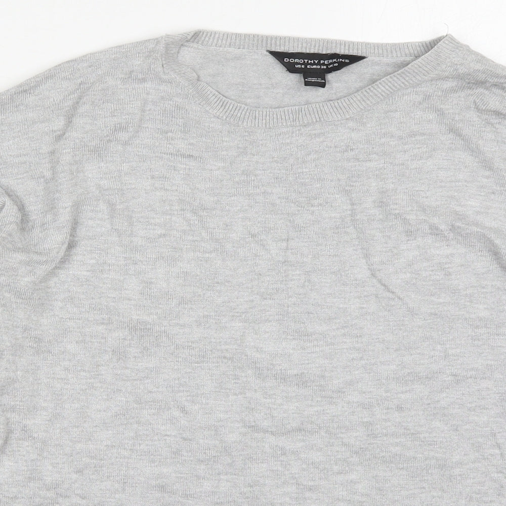 Womens UK Size 10 Dorothy Perkins Grey Pullover Jumper