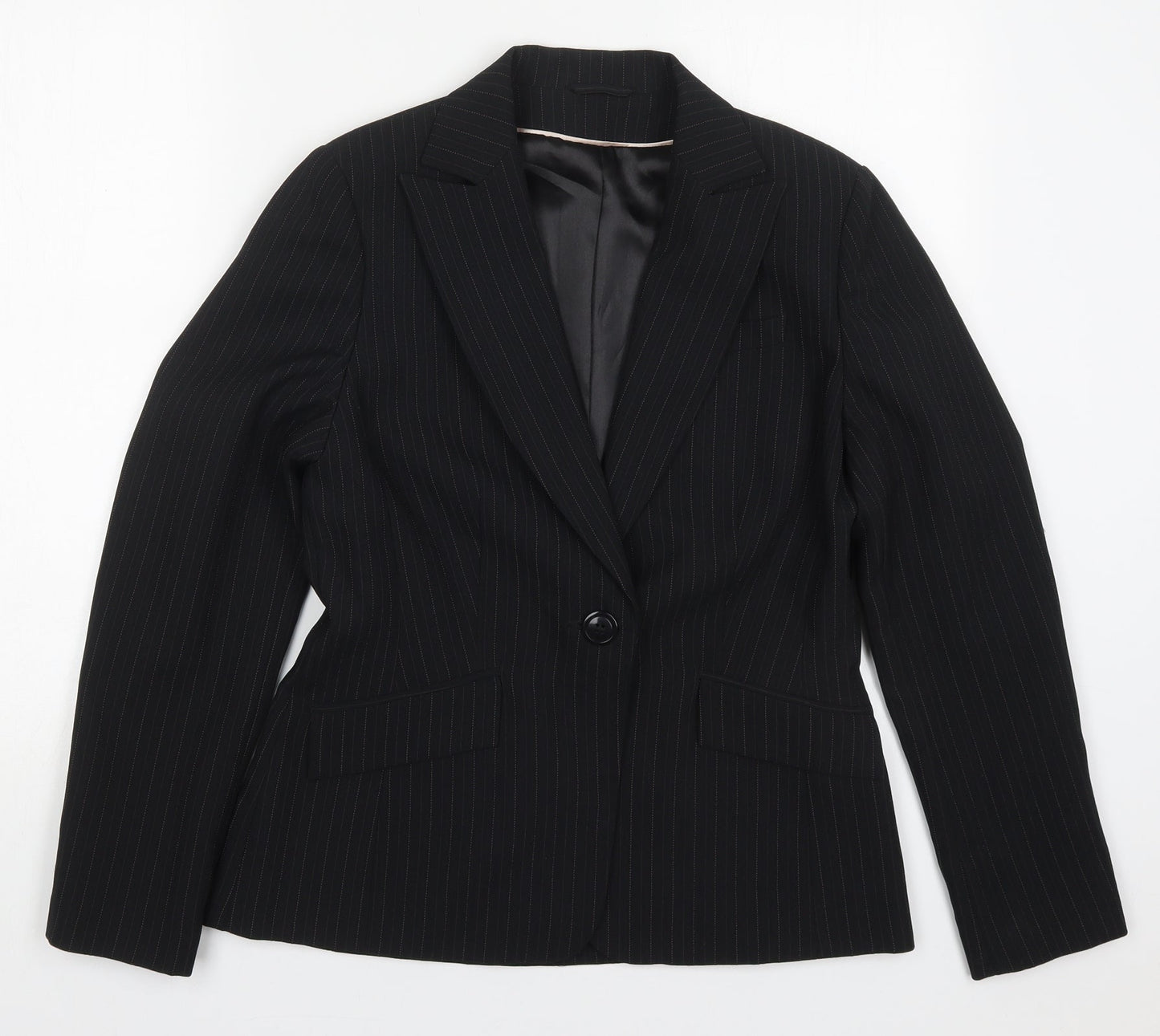 Womens UK Size 14 Bay Regular Black Suit Jacket