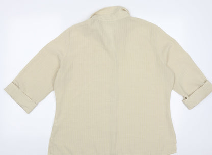 Womens UK Size 14 Marks and Spencer Yellow Basic Button-Up