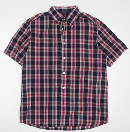Mens UK Size M Blue Harbour Blue  Button-Up Short Sleeve Casual Shirt