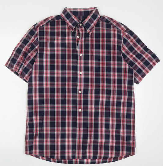 Mens UK Size M Blue Harbour Blue  Button-Up Short Sleeve Casual Shirt