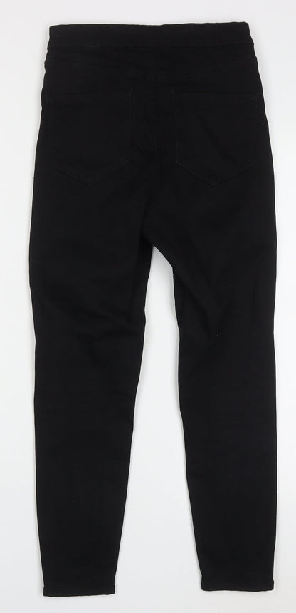 Primark Womens Black  Cotton Skinny Jeans Size 10 L25 in Regular Button