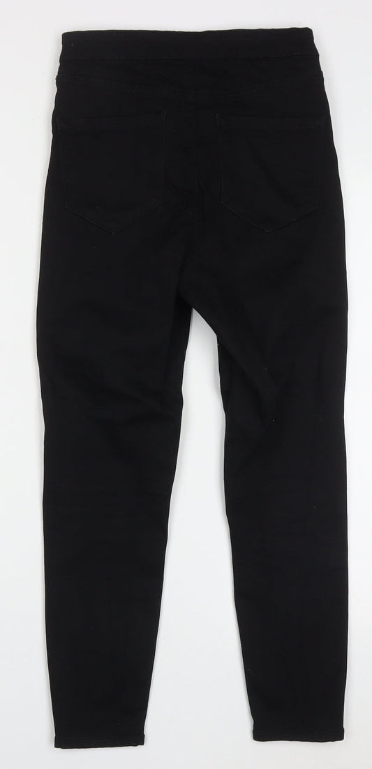 Primark Womens Black  Cotton Skinny Jeans Size 10 L25 in Regular Button