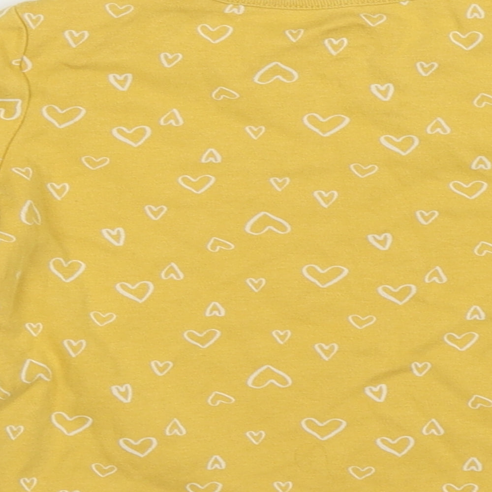 F&F Girls Yellow Geometric Cotton  Casual Size 18-24 Months Crew Neck Pullover - Lovely