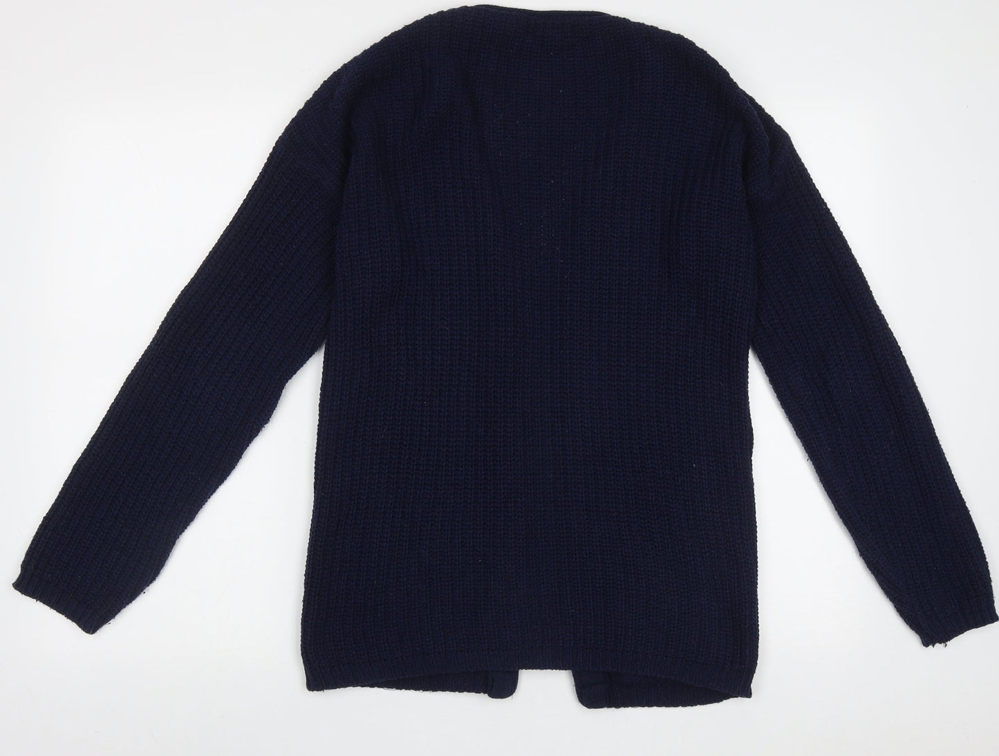 Womens UK Size M Exhibit Blue Cardigan Jumper