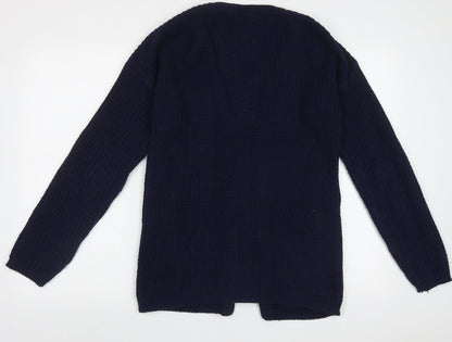 Womens UK Size M Exhibit Blue Cardigan Jumper