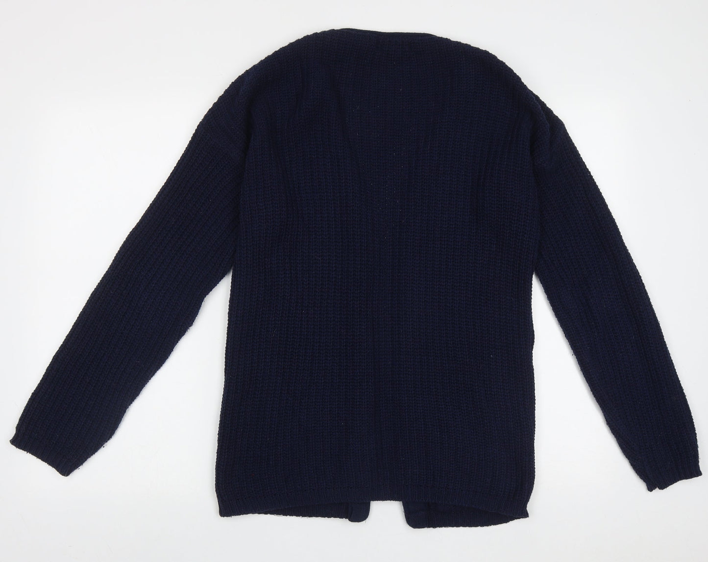 Womens UK Size M Exhibit Blue Cardigan Jumper