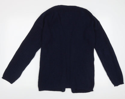Womens UK Size M Exhibit Blue Cardigan Jumper