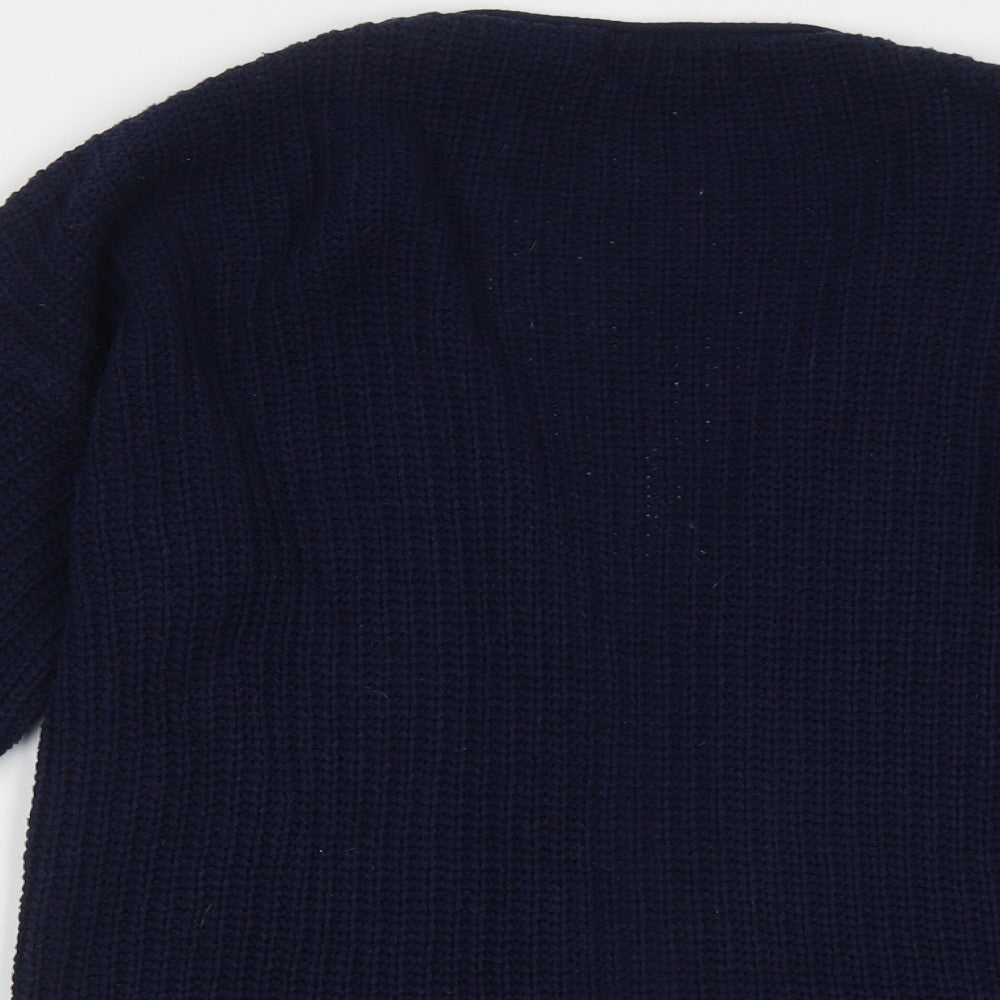 Womens UK Size M Exhibit Blue Cardigan Jumper