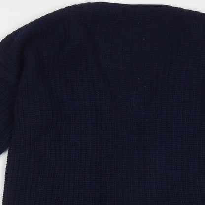 Womens UK Size M Exhibit Blue Cardigan Jumper