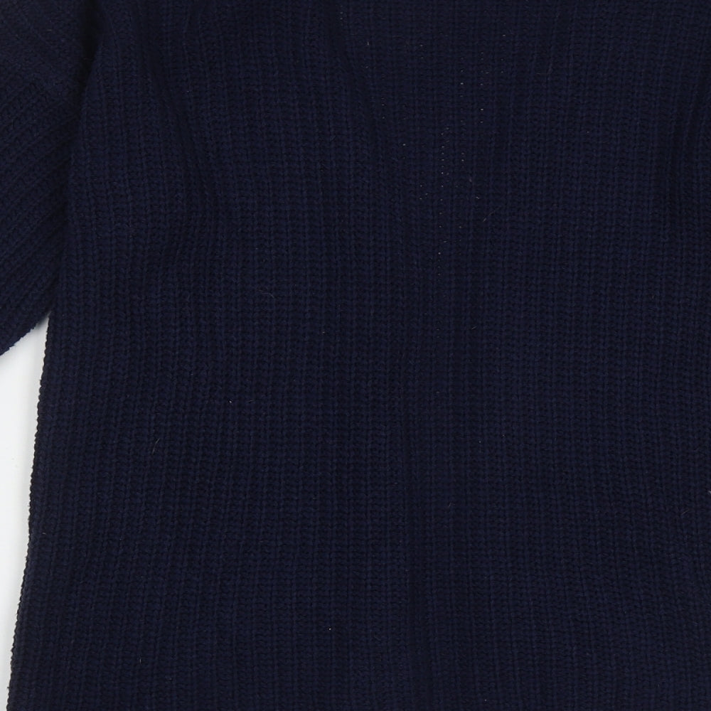 Womens UK Size M Exhibit Blue Cardigan Jumper
