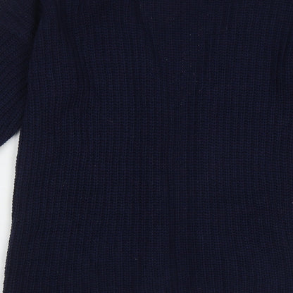 Womens UK Size M Exhibit Blue Cardigan Jumper