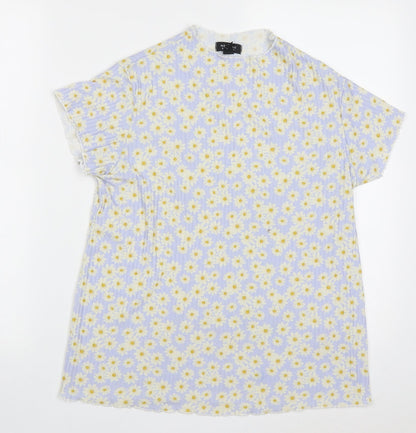 Womens UK Size 14 New Look Blue Basic T-Shirt