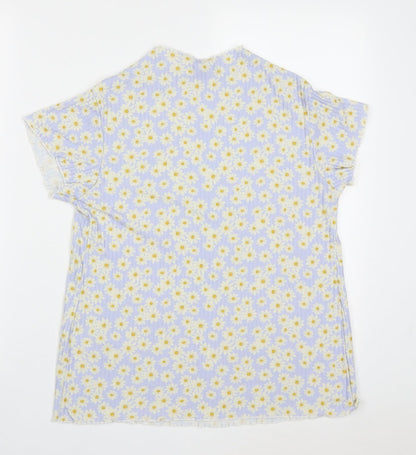 Womens UK Size 14 New Look Blue Basic T-Shirt