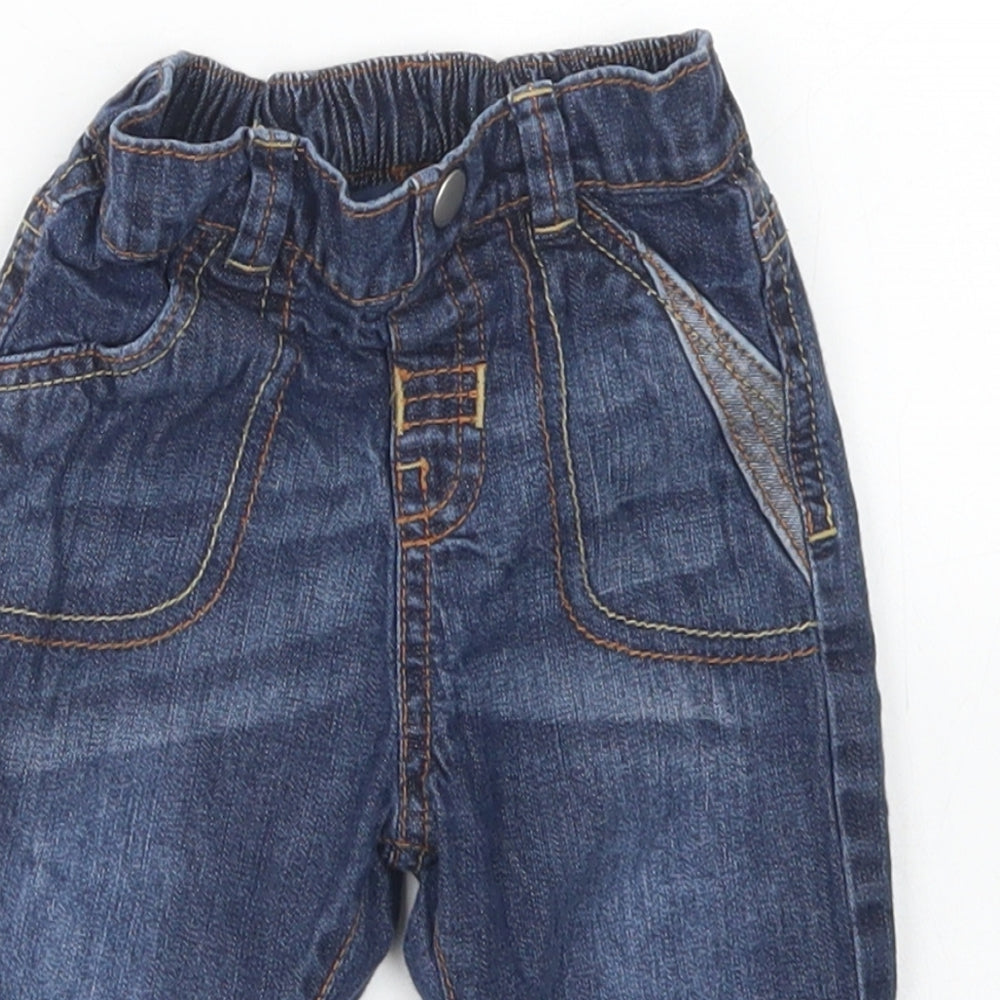 George Boys Blue  Cotton Capri Jeans Size 3-6 Months