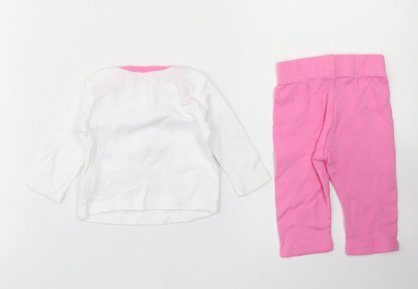 Disney Baby Girls Pink Solid Cotton Capri Pyjama Set Size Newborn   - Minnie Mosue
