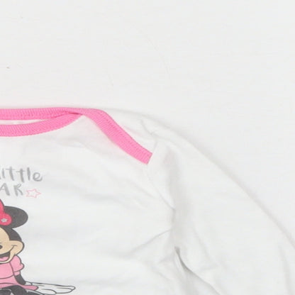 Disney Baby Girls Pink Solid Cotton Capri Pyjama Set Size Newborn   - Minnie Mosue