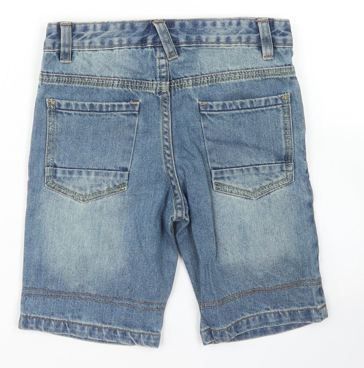 Urban Rascals Boys Blue  Cotton Bermuda Shorts Size 6 Years  Regular Snap