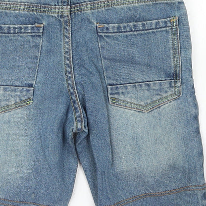 Urban Rascals Boys Blue  Cotton Bermuda Shorts Size 6 Years  Regular Snap