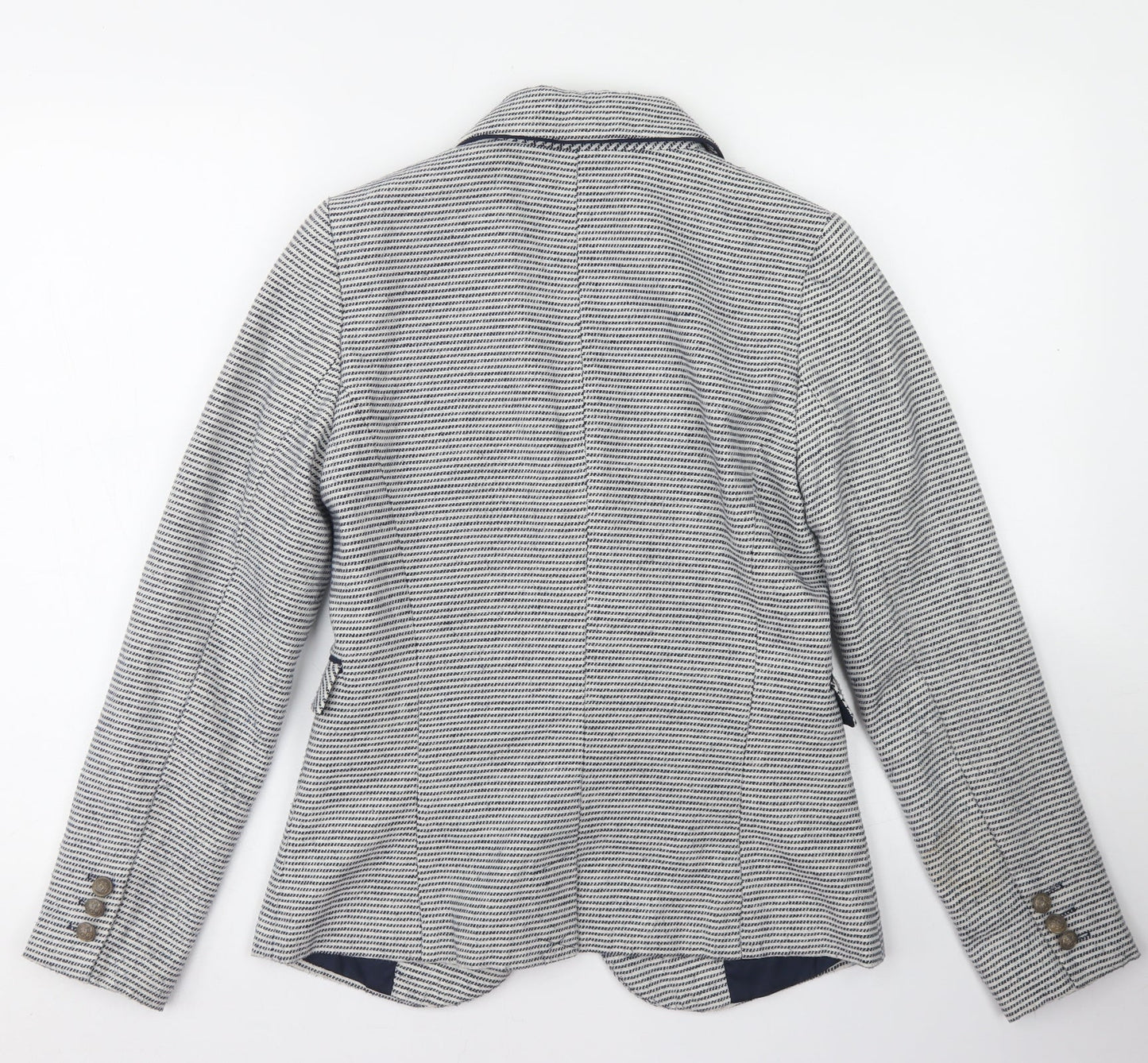 Atmosphere Womens Blue Striped Polyester Jacket Blazer Size 10