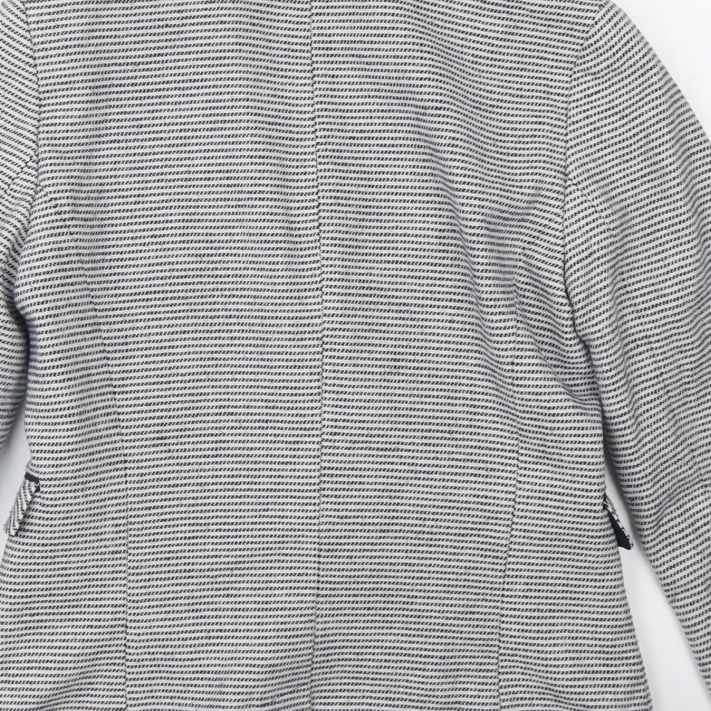 Atmosphere Womens Blue Striped Polyester Jacket Blazer Size 10