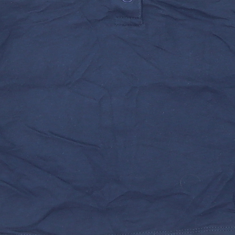 Mango Girls Blue  Cotton Basic T-Shirt Size 12-18 Months Crew Neck Snap - Just be you