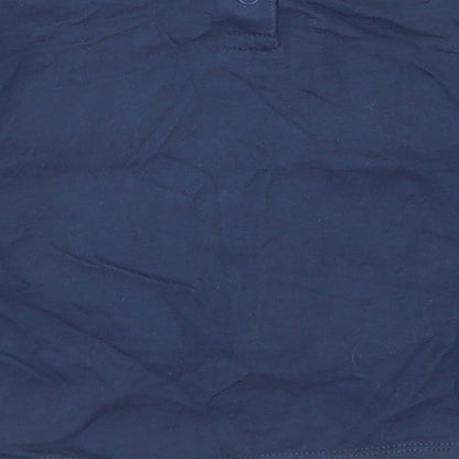 Mango Girls Blue  Cotton Basic T-Shirt Size 12-18 Months Crew Neck Snap - Just be you