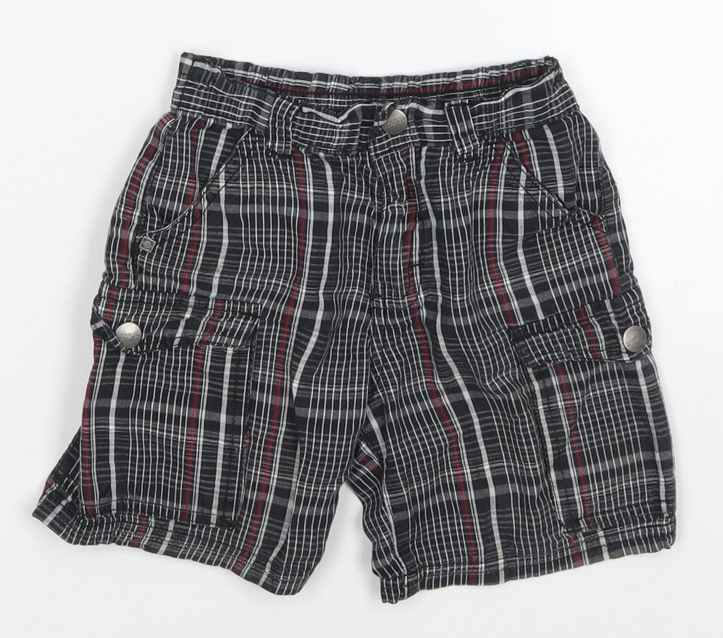 Kenneth Cole Boys Black Check Cotton Bermuda Shorts Size 2 Years  Regular
