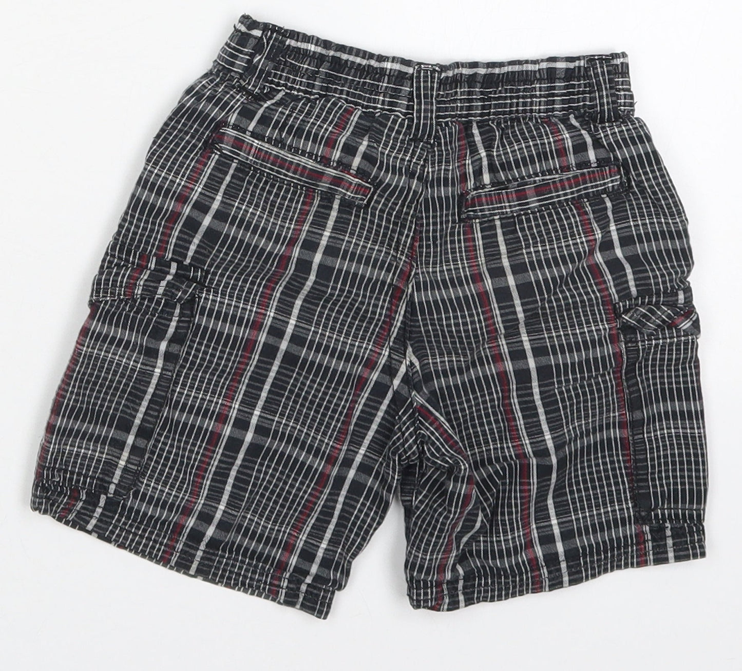 Kenneth Cole Boys Black Check Cotton Bermuda Shorts Size 2 Years  Regular