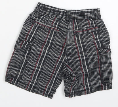 Kenneth Cole Boys Black Check Cotton Bermuda Shorts Size 2 Years  Regular