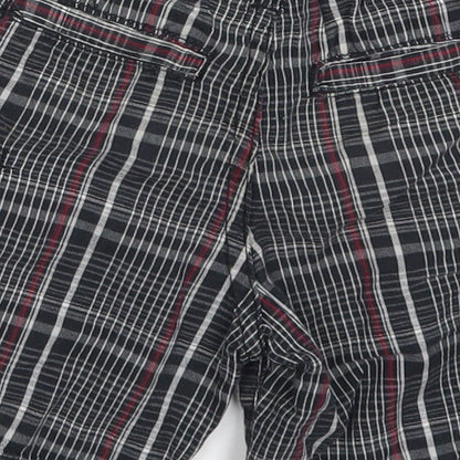 Kenneth Cole Boys Black Check Cotton Bermuda Shorts Size 2 Years  Regular