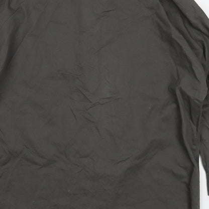Womens UK Size M New Look Grey Basic Button-Up