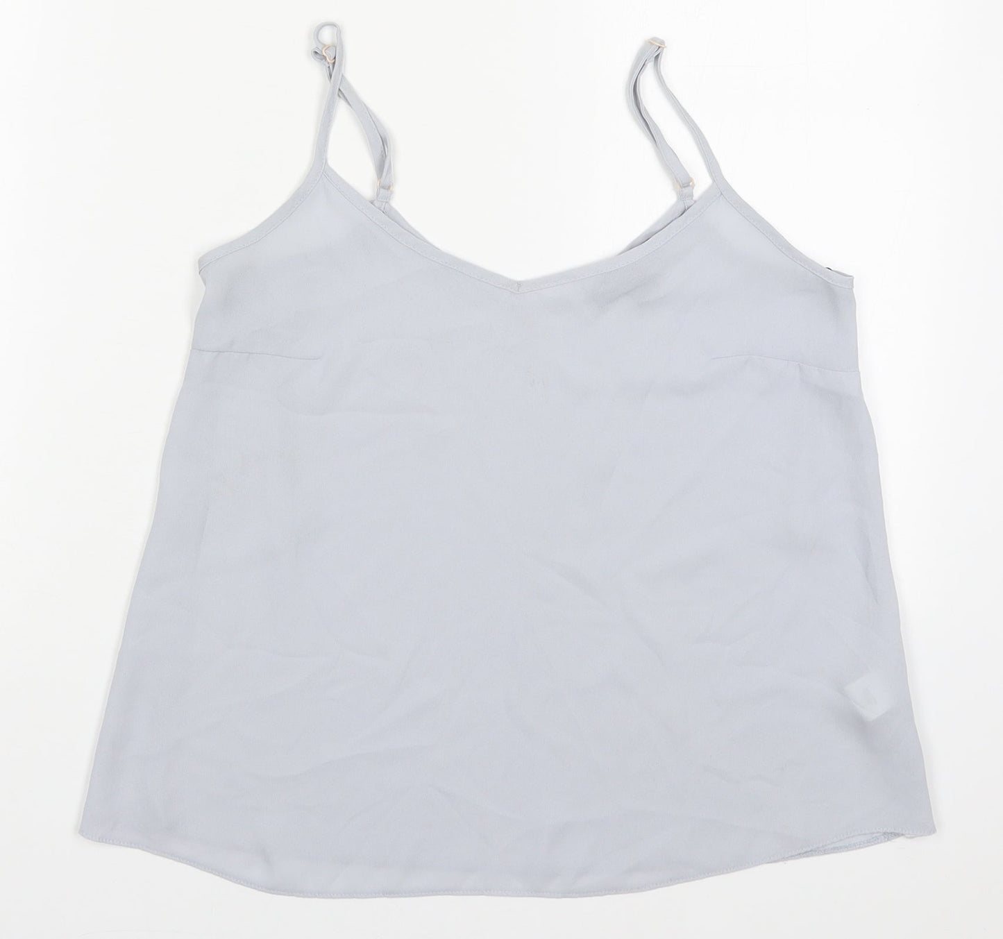 Primark Womens Grey  Polyester Basic Tank Size 6 Scoop Neck