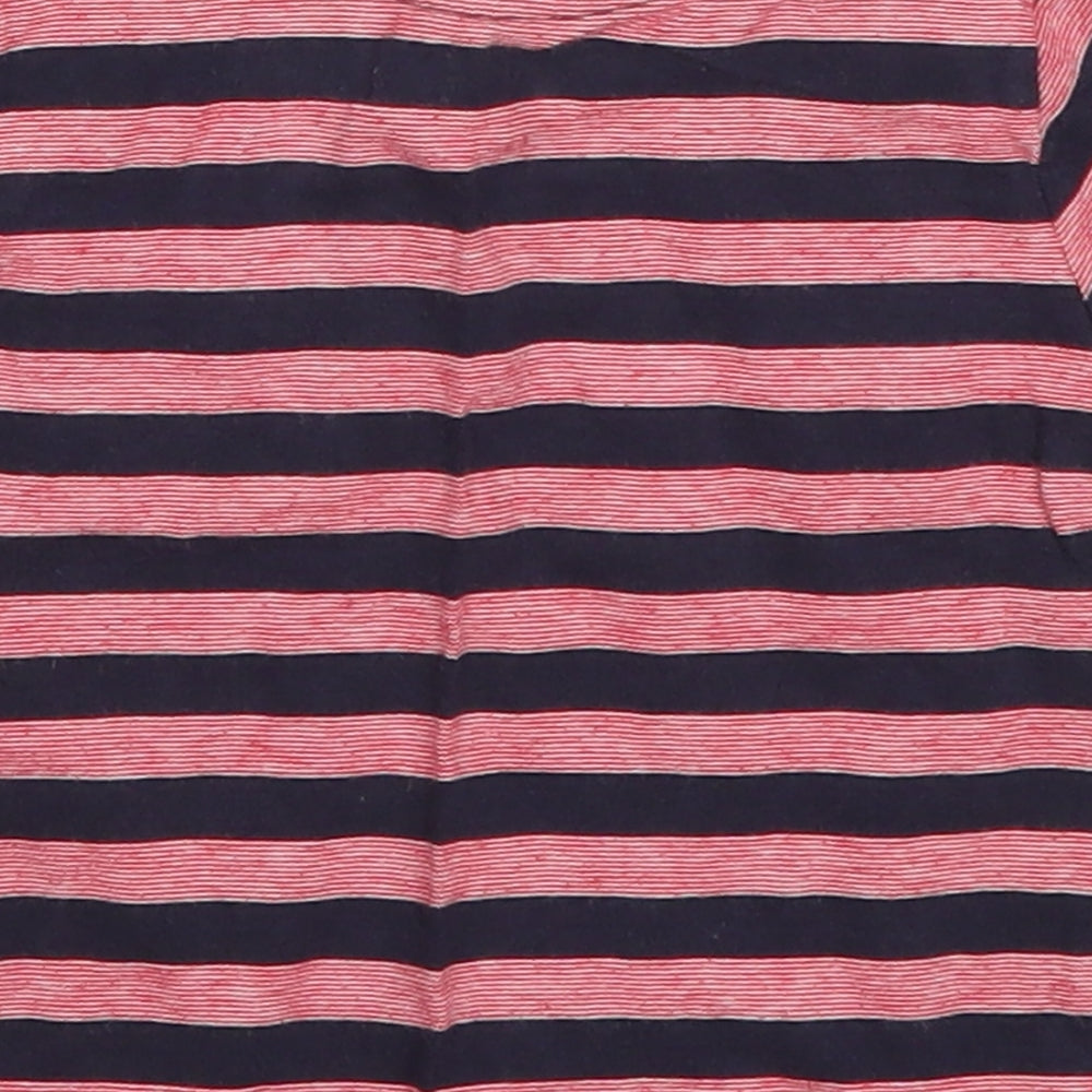 Gap Boys Red Striped Cotton Basic T-Shirt Size 6-9 Months Crew Neck Pullover